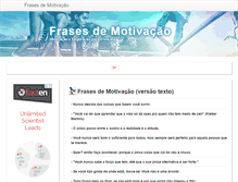 Tablet Screenshot of frasesdemotivacao.net